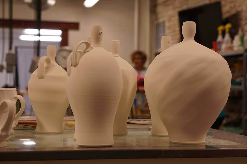 clay vessels created at First City Art Center