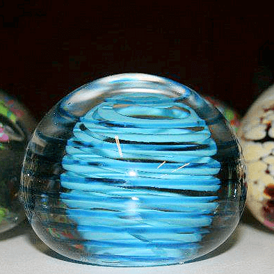 Glass Paperweight produced in Make Your Own Glass classes at First City Art Center