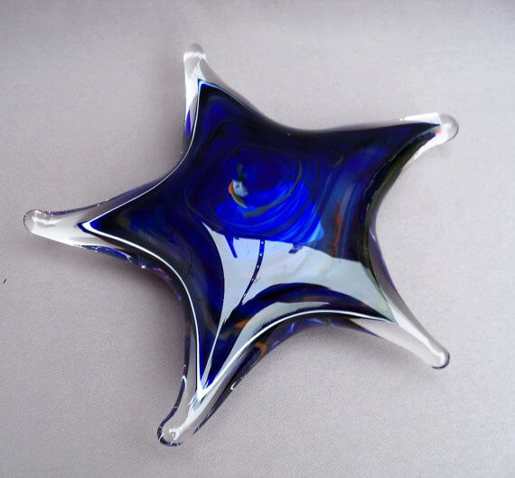 Glass starfish produced in Make Your Own Glass classes at First City Art Center